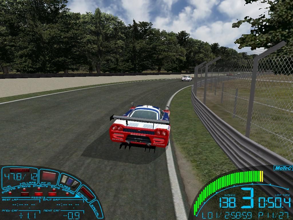 GTR: FIA GT Racing Game Windows An arcade-style driving view