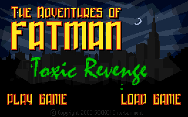 The Adventures of Fatman: Toxic Revenge Windows Game Title Screen
