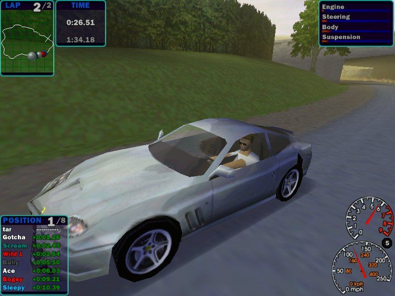 Screenshot Showing off with my grey Ferrari