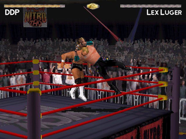 WCW Nitro Windows DiamondCutter on Lex Luger