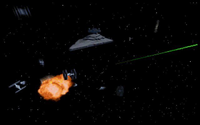 Star Wars: Rebel Assault DOS (Intro cinematic) X-Wing vs. Tie Fighters