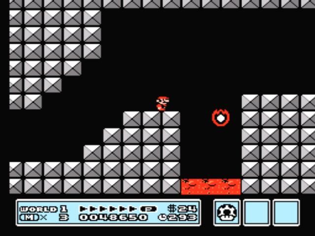 Super Mario Bros. 3 NES Boss level: castle