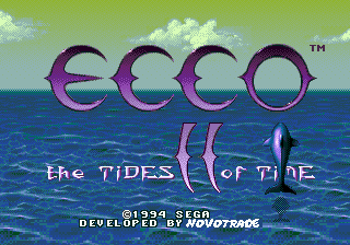 Ecco: The Tides of Time Genesis Title screen