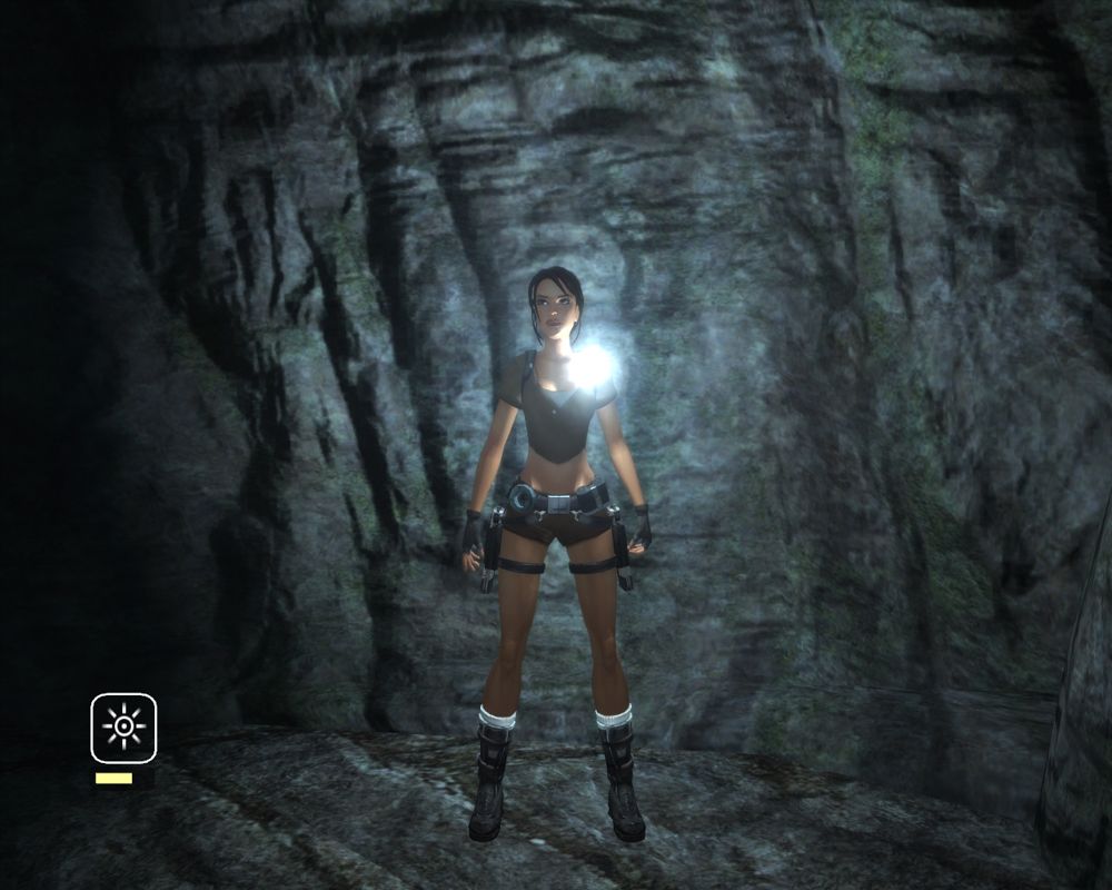 Lara Croft Tomb Raider: Legend Windows Lara has personal light.