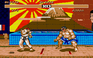 Street Fighter II Atari ST Ryu vs E. Honda.