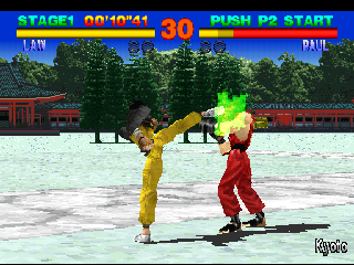 Tekken PlayStation Law slams Paul with a high kick !