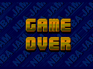 NBA Jam SEGA CD Game over