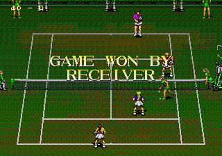 Wimbledon Championship Tennis Genesis Game won by receiver 