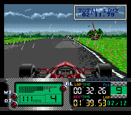 Formula One World Championship: Beyond the Limit SEGA CD Weather effects are simulated.