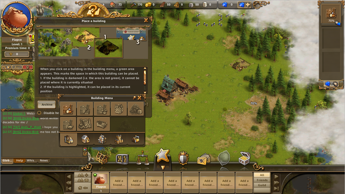 The Settlers Online Browser Building a woodcutter