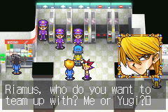 Yu-Gi-Oh! Reshef of Destruction Game Boy Advance There are tag team duels and you can choose who to team up with