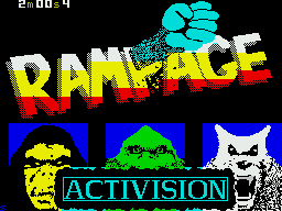 Rampage ZX Spectrum Loading screen