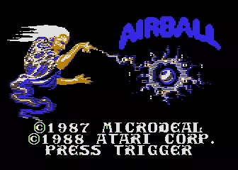 Les jeux les plus originaux sur micro  bits - Page 3 234848-airball-atari-8-bit-screenshot-title-screens