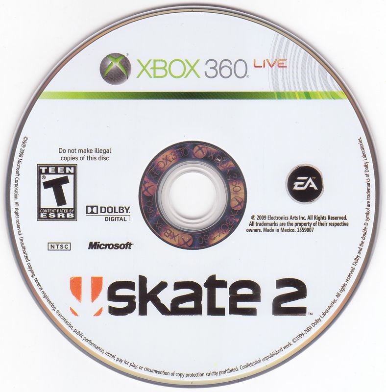 skate 2 (2009) Xbox 360 box cover art - MobyGames