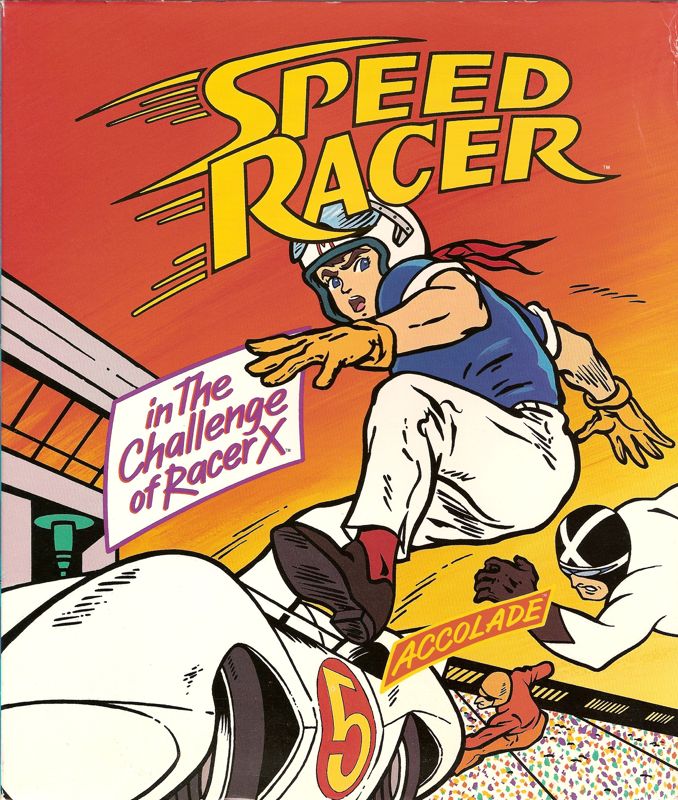 Speed Racer in The Challenge of Racer X DOS Front Cover