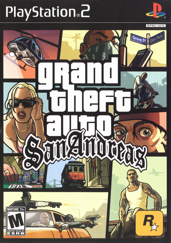 Grand Theft Auto San Andreas 2004 PlayStation 2 box 