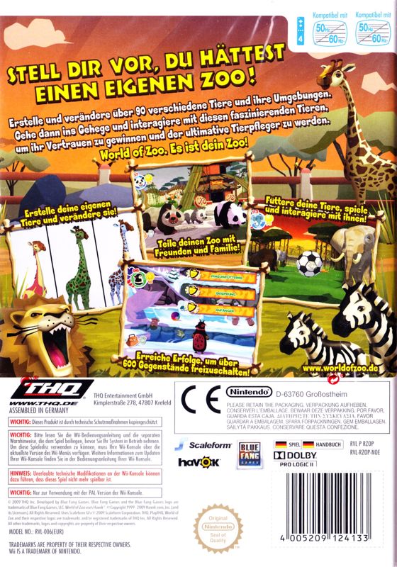 Mammoth solid light bulb World of Zoo (2009) Wii box cover art - MobyGames