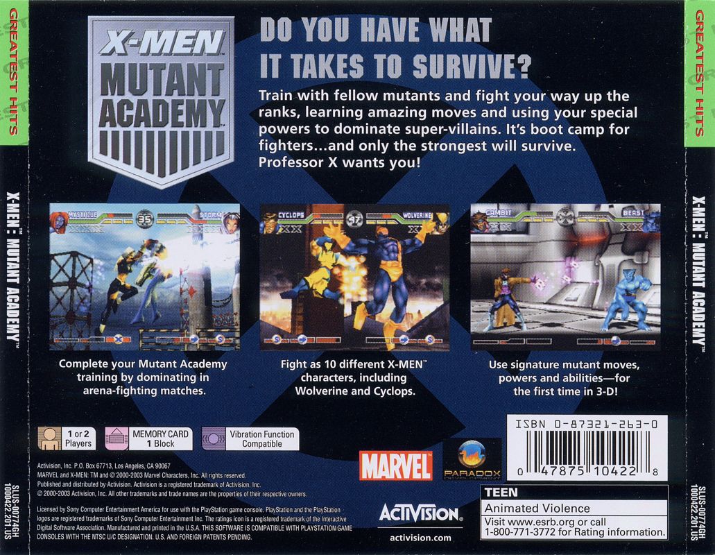 X-Men：Mutant Academy 2【新品未開封・PS日本版】 インターネット 
