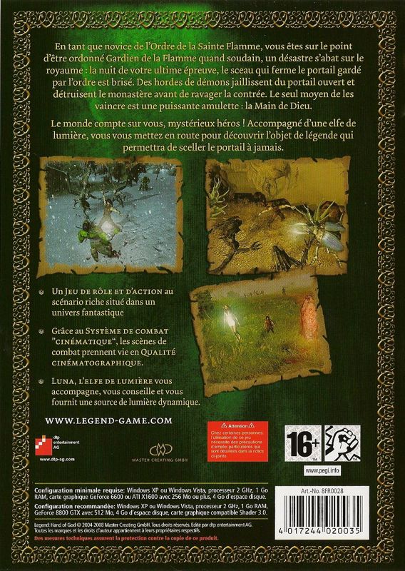Legend: Hand of God (2007) Windows box cover art - MobyGames - Legend Hand Of God Windows 7