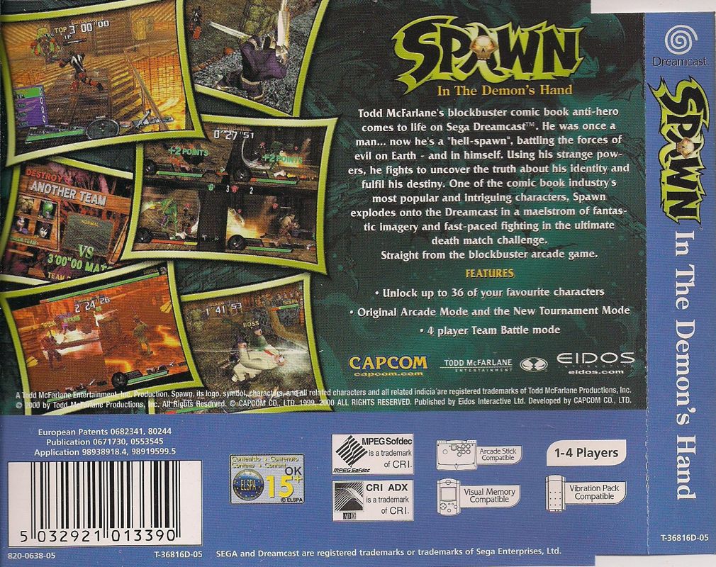 [Análise Retro Game] - Spawn In The Demon's Hand - Dreamcast 212048-spawn-in-the-demon-s-hand-dreamcast-back-cover
