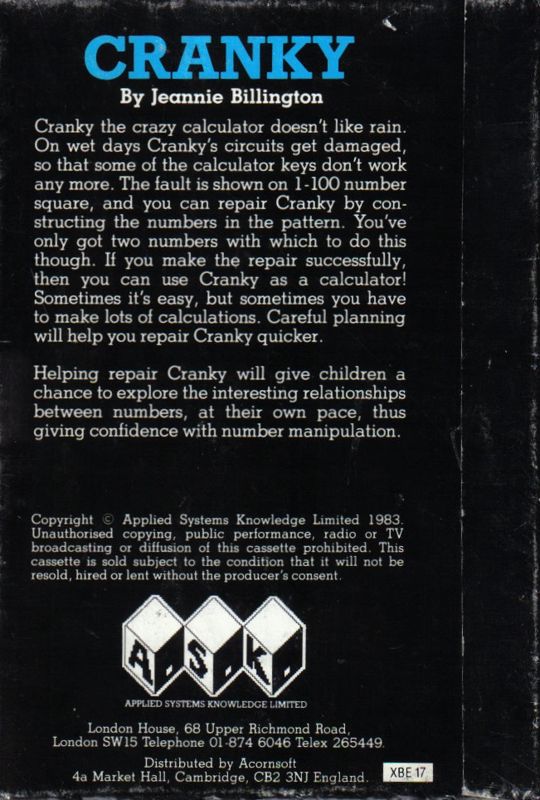 Cranky BBC Micro Back Cover