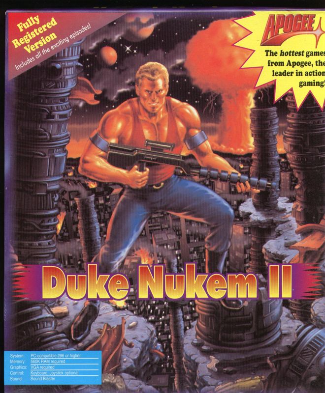 Duke Nukem II DOS Front Cover