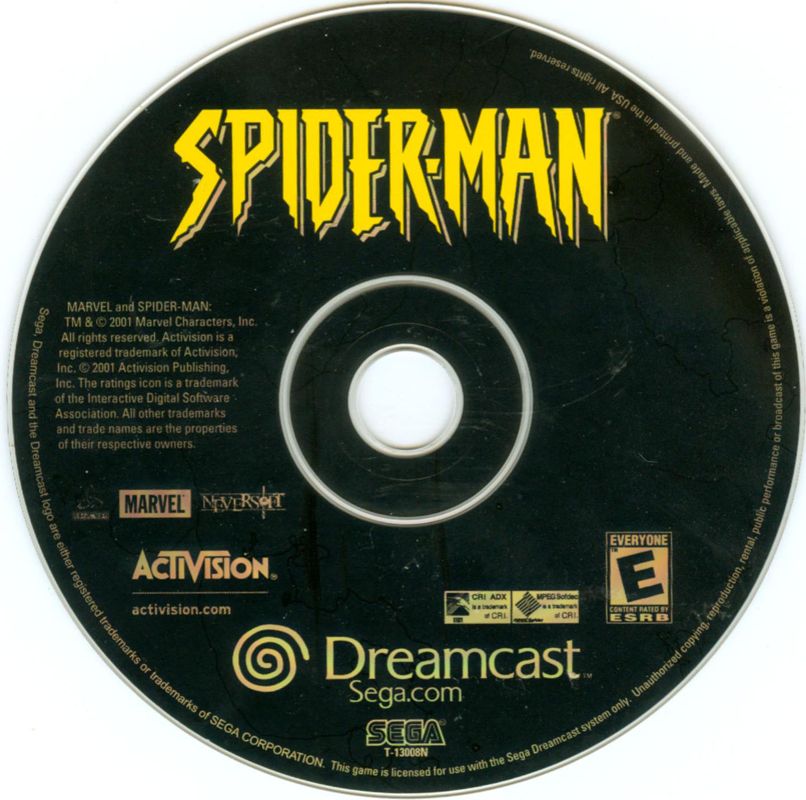 Spider-Man Dreamcast Media