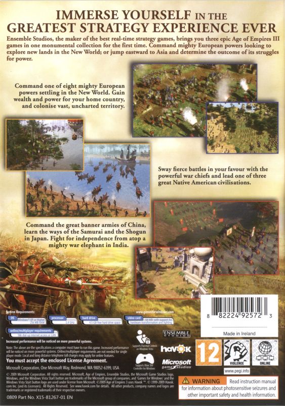 Age of Empires III: Complete Collection (2009) Windows box cover art ...