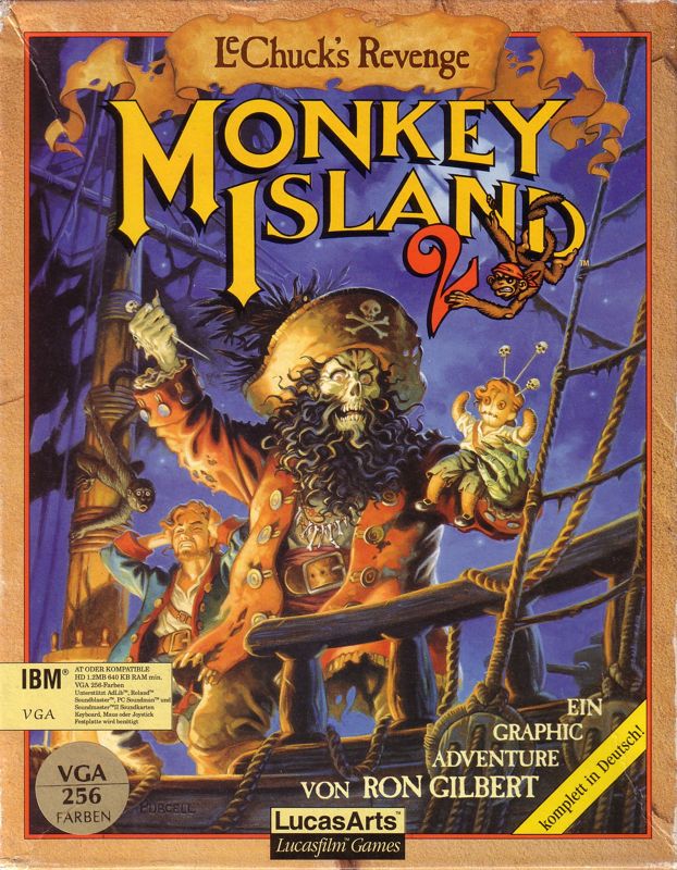 Monkey Island 2: LeChuck's Revenge (1991) DOS box cover art - MobyGames
