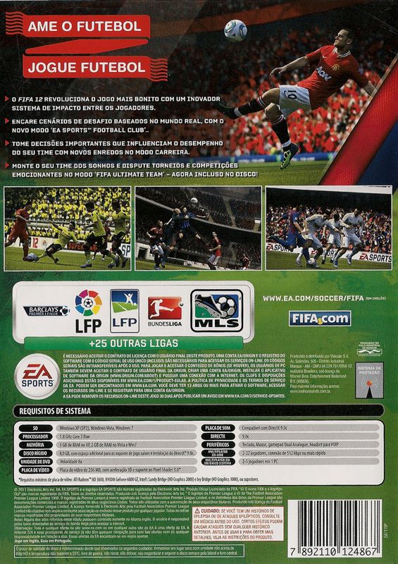 FIFA Soccer 12 (2011) box cover art - MobyGames
