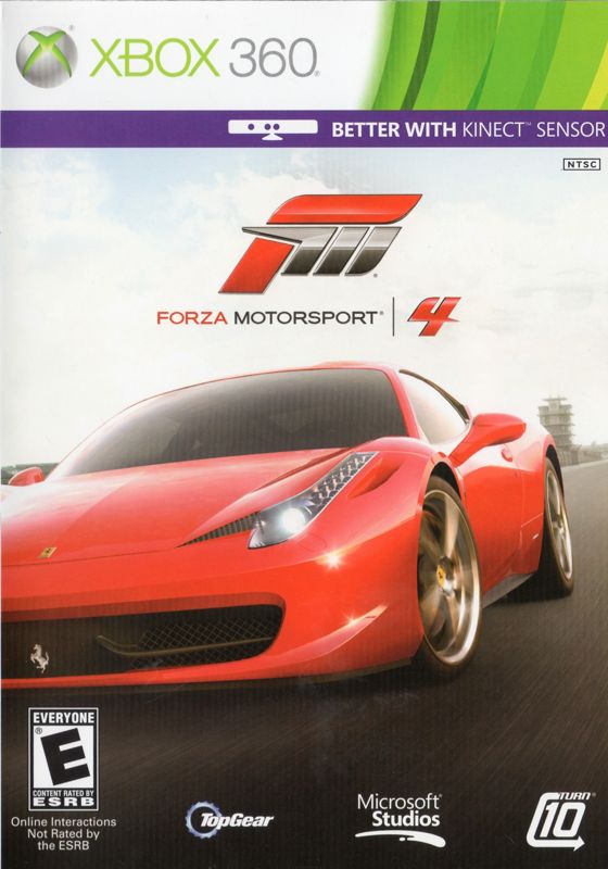 Forza Motorsport 4 Xbox 360 Front Cover