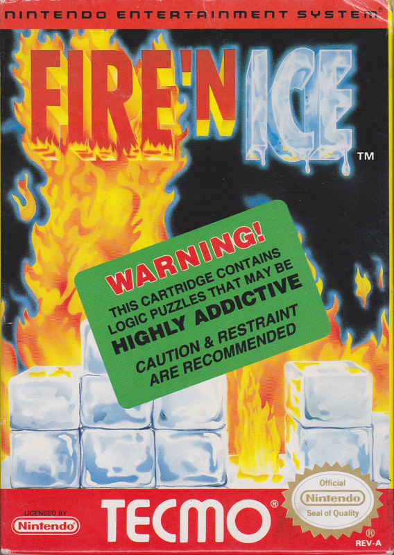Fire &#x27;n Ice NES Front Cover
