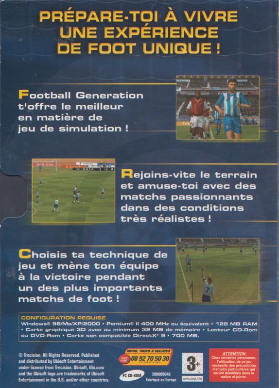 Football Generation (2003) Windows box cover art - MobyGames