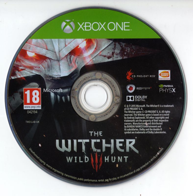 The Witcher 3: Wild Hunt XboxOne midia fisica