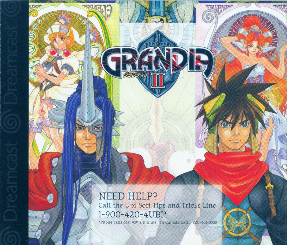 Grandia II Dreamcast Inside Cover Right Inlay