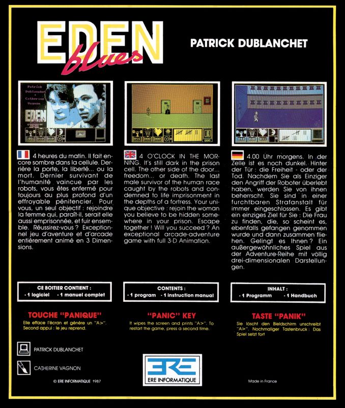 Eden Blues PC Booter Back Cover