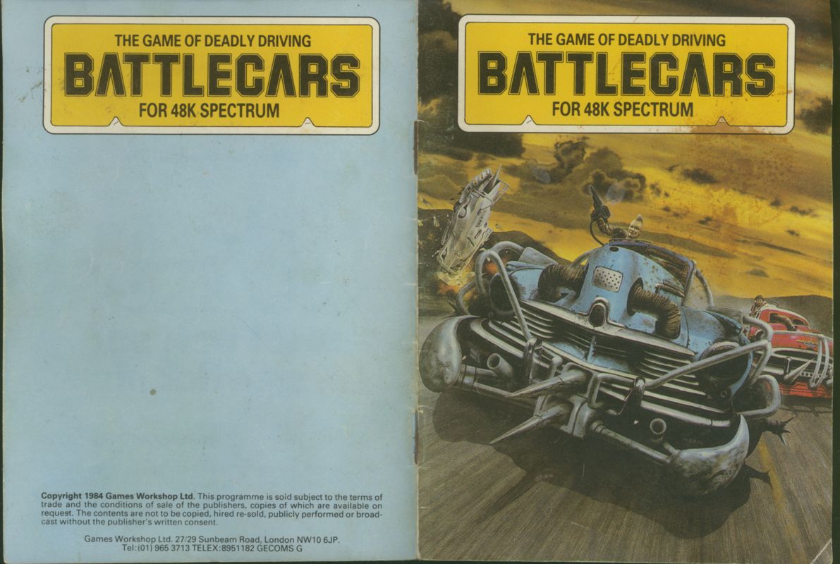 Battlecars ZX Spectrum Manual