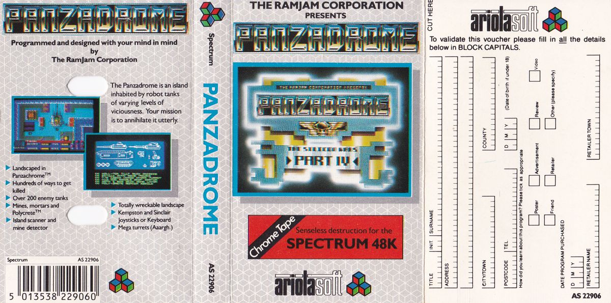 Panzadrome ZX Spectrum Full Cover