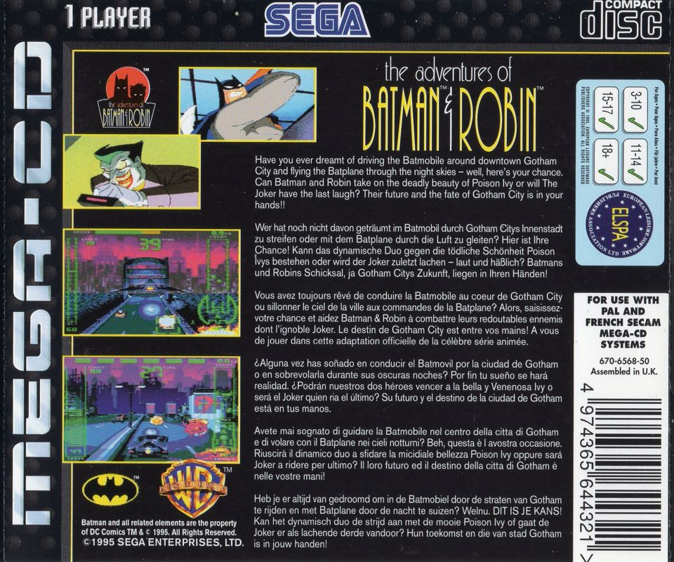 the adventures of batman and robin sega cd