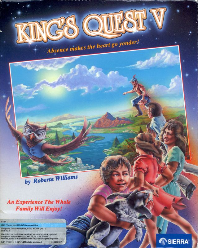 King&#x27;s Quest V: Absence Makes the Heart Go Yonder! DOS Front Cover