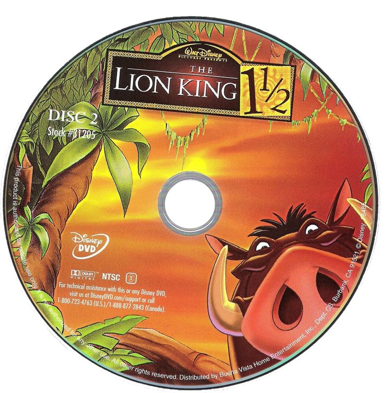 The Lion King 1 1/2 (2004) DVD Player box cover art - MobyGames