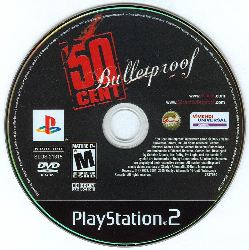 50 Cent: Bulletproof PlayStation 2 Media