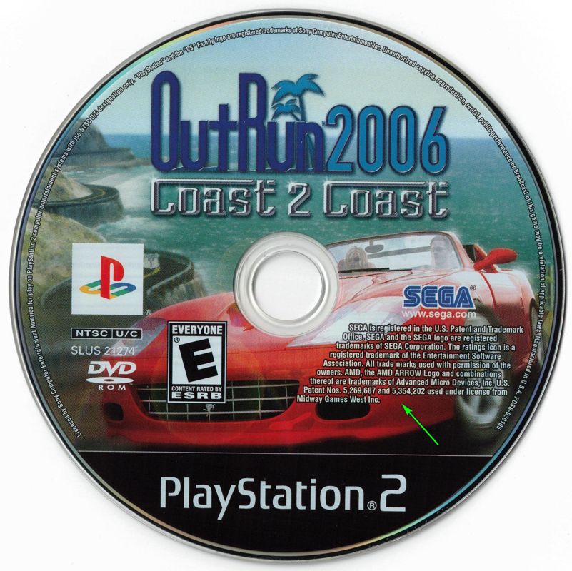 OutRun 2006: Coast 2 Coast (2006) box cover art - MobyGames