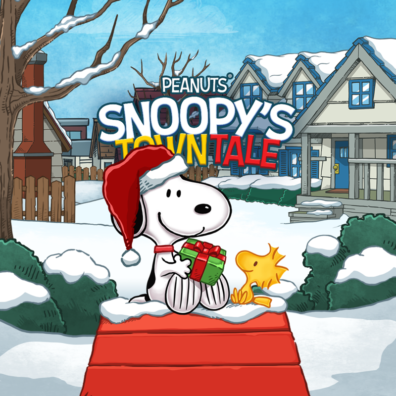 Peanuts: Snoopy Town Tale (2015) box cover art - MobyGames