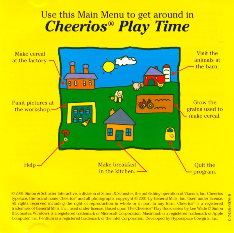 Cheerios Play Time Macintosh Inside Cover