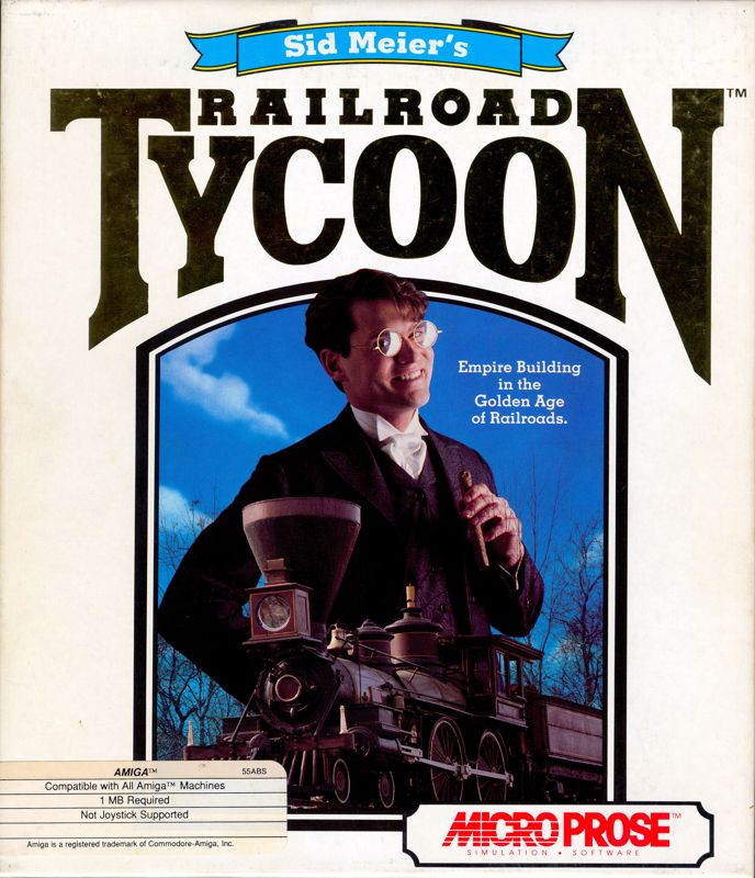 acido etichetta SID MEIER'S RAILROAD TYCOON per Commodore Amiga Nuovo/senza confezione 
