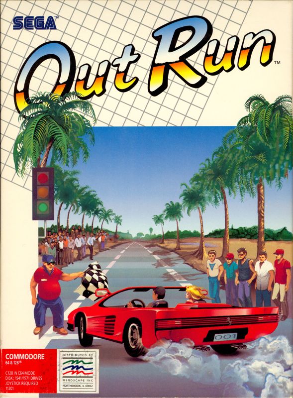 OutRun Commodore 64 Front Cover