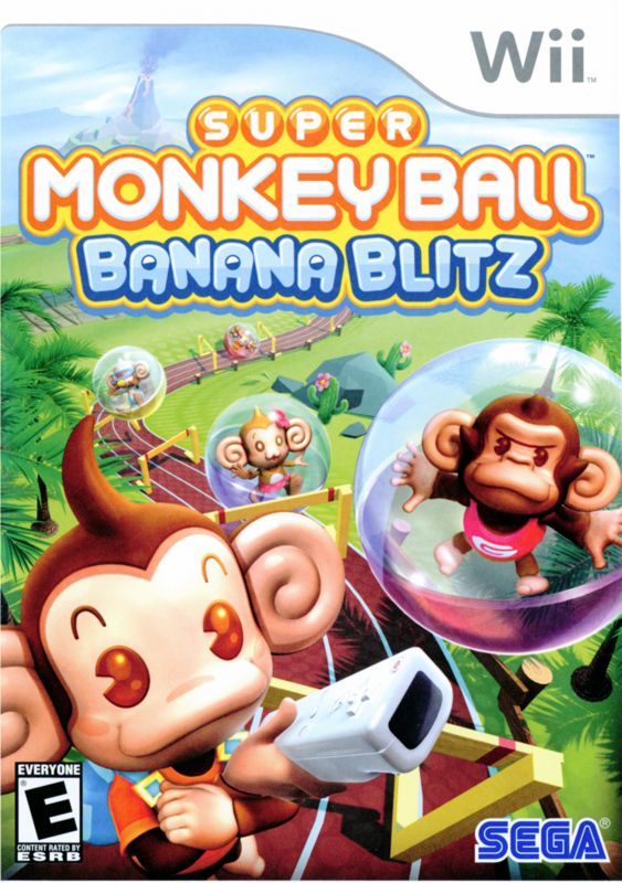 Super Monkey Ball: Banana Blitz (2006) Wii box cover art - MobyGames