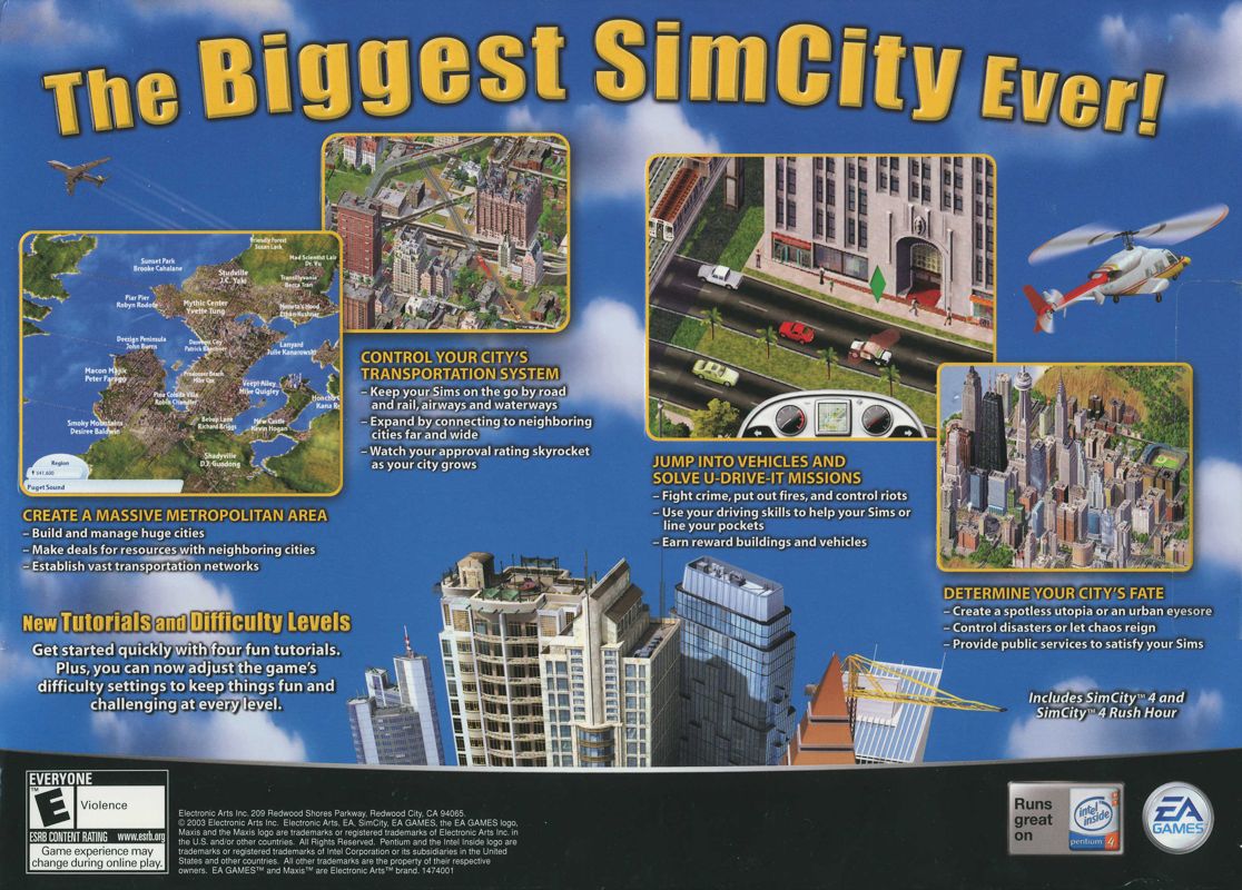 SimCity 4: Deluxe Edition Windows Back Cover