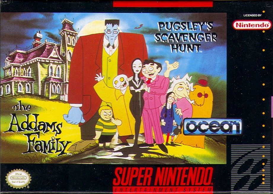 The Addams Family: Pugsley&#x27;s Scavenger Hunt SNES Front Cover